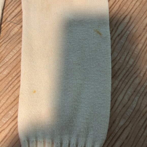 White with black trim turtleneck sweater - Picture 2 of 4